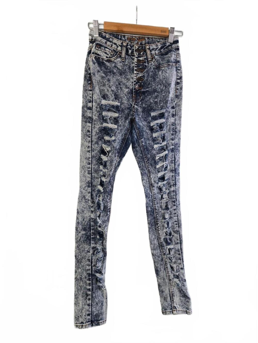 VIP Jeans Acid Wash Distressed Skinny Jeans